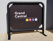 Cafe Barrier Sign Metal Tube Frame